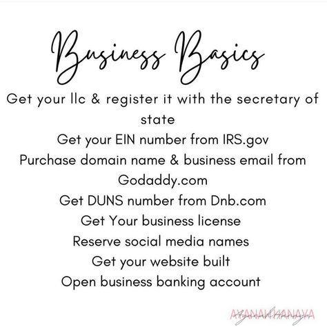 ✨swipe & save✨ I get asked a lot in my dm’s “where should I start? How do I start my own business?” Here’s a simple list of how to get started. ⁠ Is this everything you need? NO⁠ Is this a start? YES! ⁠ Business name⁠ Business plan⁠ Research supplies⁠ Estimate startup costs⁠ Research competition⁠ Set realistic goals with timelines⁠ Buy your domain name⁠ Create a business email⁠ Order sample products⁠ Determine pricing & Profit⁠ ⁠ SAVE FOR LATER Starting My Own Business, Start My Own Business, Set Realistic Goals, Realistic Goals, Successful Business Tips, Entrepreneur Life, Business Basics, Create A Business, My Own Business