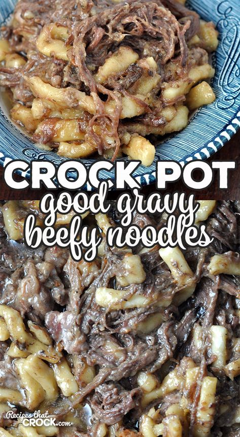 Beefy Noodles Recipe, Beefy Noodles, Beef And Noodles Crockpot, Delicious Noodles, Crock Pot Beef, Good Gravy, Roast Beef Recipes, Crockpot Dishes, Roast Recipe