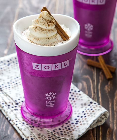 Zoku Chai Tea Milkshake Zoku Slush Recipes, Zoku Recipes, Mocha Milkshake, Slushie Maker, Weight Watcher Smoothies, High Tea Food, Slush Recipes, Milkshake Recipe, Creative Recipes