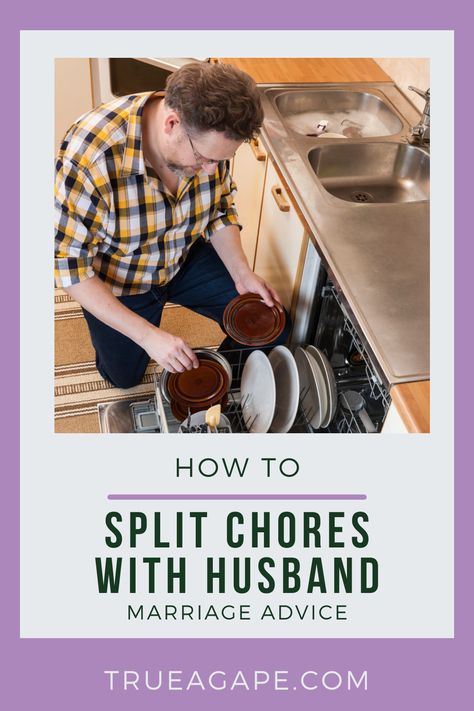 Learn how to split chores with husband with this how to. Share in the housework, reduce fighting, and strengthen your marriage. What are you waiting for? Get started today. How To Split Household Chores, How To Prepare For Marriage, Dividing Chores With Spouse, Marriage Separation In Same House, Splitting Chores With Husband, Shared Responsibility In Marriage, Strengthen Your Marriage, Communication In Marriage, How To Split