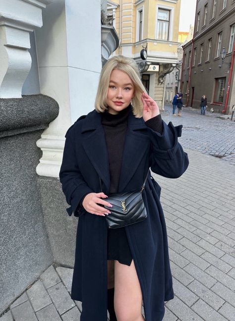 Navy coat 🤍 Fall outfits 🤍 YSL LouLou Toy Ysl Lou Lou Bag, Ysl Loulou Toy Bag Outfit, Ysl Toy Loulou Bag Outfit, Ysl Loulou Bag Outfit, Ysl Toy Loulou, Ysl Bag Outfit, Ysl Toy, Ysl Loulou Bag, Ysl Outfit