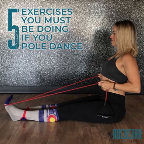 These 5 exercises are geared to strengthen the under-developed muscles and imbalances that may result from pole dancing. These will help you gain the strength and mobility you need. Best Exercises For Pole Dancing, Exercises For Pole Dancing, Stretches For Pole Dancing, Pole Dance Stretches, Strength Training For Pole Dancing, Pole Workout Exercises, Conditioning For Pole Dancing, Pole Strength Training, How To Pole Dance