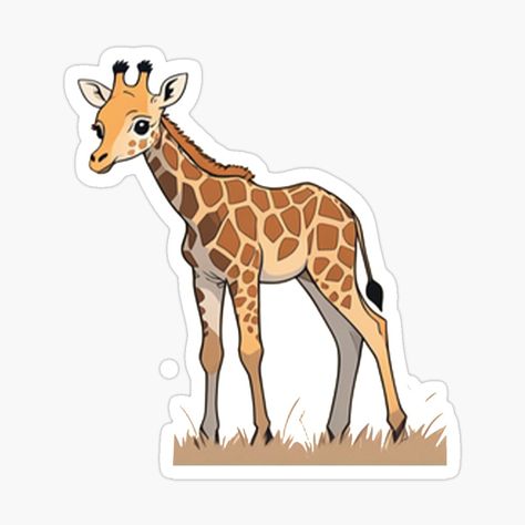 Giraffe Sticker, Cute Giraffe, Baby Giraffe, Sticker Cute, Animal Stickers, Sticker Collection, Printable Stickers, Aesthetic Art, Cute Stickers