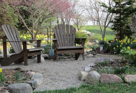 Pea Gravel Patio, Gravel Landscaping, Gravel Patio, Plans Architecture, Gravel Garden, Pea Gravel, Easy Landscaping, Focal Points, Landscape Plans