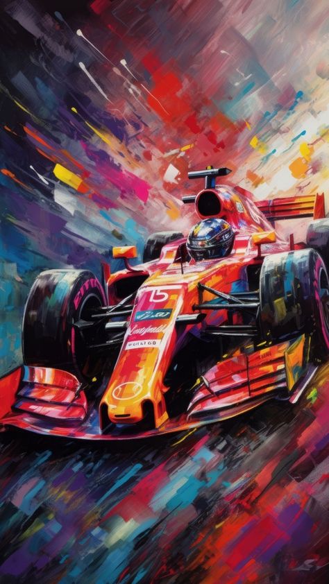 Formula 1 Painting Ideas, Formula 1 Drawing Easy, Car Display Ideas, Paintings Of Cars, F1 Car Design, Car Design Drawing, Car Desktop Wallpaper, F1 Illustration, F1 Painting