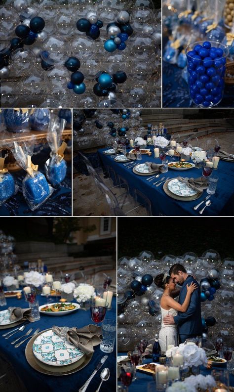 Fairytale Wedding Blue, Starry Night Centerpieces Diy, Starry Starry Night Theme, Starry Night Quinceanera, Starry Night Wedding Centerpieces, Starry Night Party Theme, Starry Night Party, Celestial Bachelorette, Starry Night Wedding Theme