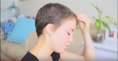 side view of short pixie cut (1 inch guard) 1 Inch Pixie Haircut, Hair Cuts 2017, Modern Shag Haircut, Modern Shag, Story Images, Shave Her Head, Curly Pixie Cuts, Blonde Haircuts, Short Hair Pixie Cuts