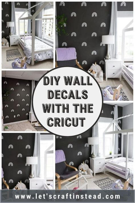 Cricut Wall Art Ideas Bedroom, Cricut Wall Decals Diy Bedroom, Cricut Playroom Decor, Cricut Projects Nursery, Cricut Wallpaper Ideas, Vinyl Decor Ideas Wall, Cricut Wall Decals Diy, Cricut Wallpaper, Vinyl Decor Ideas