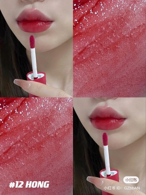 Jelly Lipstick Aesthetic, Douyin Lip, Flortte Heart Jelly Lipstick, Heart Shaped Lips Korean, Heart Jelly Lipstick, Heart Core Lipstick, Jelly Lipstick, Lip Hair, Lipstick Swatches