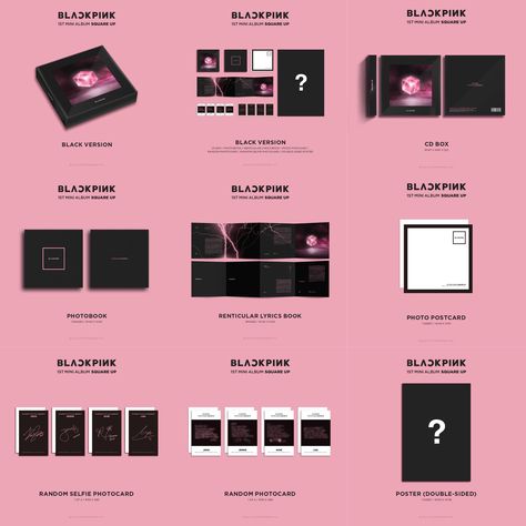 Kpop Packaging, Album Packaging Design, Album Blackpink, Blackpink Album, Album Packaging, Kpop Album, Album Ideas, Album Cover Design, Album Design