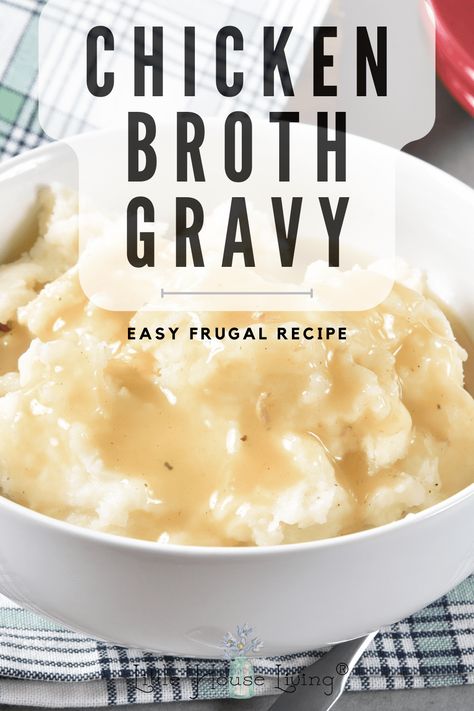 Chicken Broth Gravy, Broth Gravy Recipe, Chicken Gravy From Broth, Home Made Gravy, Easy Chicken Gravy, Simple Gravy, Homemade Chicken Gravy, Gravy For Mashed Potatoes, Homemade Gravy Recipe