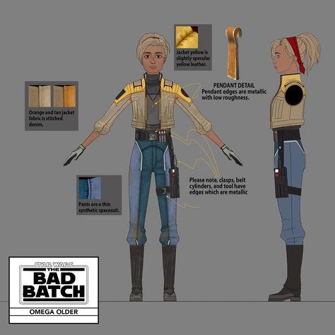 Star Wars | if you’re still finishing up your #TheBadBatch costume, here are the details you’ve been waiting for! #LucasfilmAnimation | Instagram Omega Star Wars, Omega Bad Batch, The Bad Batch Fanart, Tbb Omega, Dragon Ball Super Fanart, Bad Batch Comics, Bad Batch Fanart, Star Wars References, Star Artwork