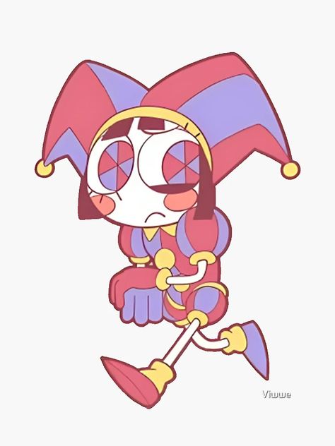 "Pomni [ The Amazing Digital Circus ]" Sticker for Sale by Viwwe | Redbubble The Amazing Digital Circus, Digital Circuit, Amazing Digital Circus, Doodle Drawings, Cute Stickers, The Amazing, Circus, Doll House, Origami