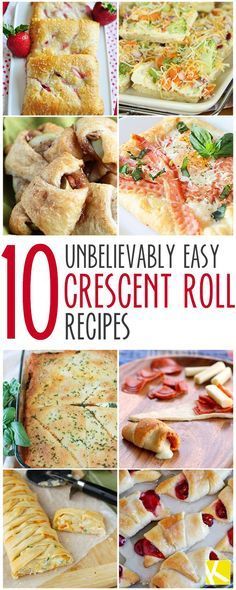 Crescent Dough Recipes, Easy Crescent Roll Recipes, Pillsbury Crescent Roll Recipes, Crescent Roll Recipes Dinner, Recipes Using Crescent Rolls, Easy Crescent Rolls, Turnover Recipes, Crescent Recipes, Pillsbury Recipes