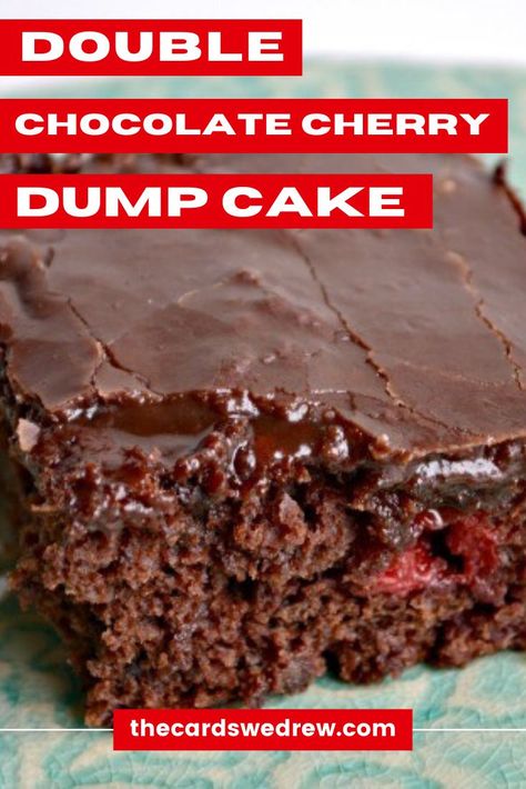 Chocolate Cherry Dump Cake, Dump Cake Recipes Chocolate, Chocolate Dump, Cherry Dump Cake Recipe, Chocolate Dump Cake, Cherry Dump Cake, Chocolate Cherry Cake, Dump Cakes, Cherry Cake