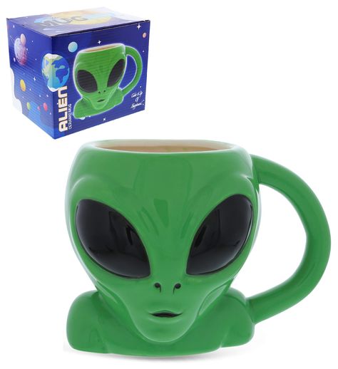 PRICES MAY VARY. IDEAL USE FOR COOL CARTOON ALIEN MUG - Mug can be used as a cup or bowl for hot or cold drinks & foods like tea, coffee, milk, hot chocolate, cocoa, cereal, ice cream, & more! Decorative alien mug is a great gift for coffee lovers, or birthday gifts for cute cups lovers. A cute gift for Mother's or Father's day. Cute coffee mug makes a fun pencil decor on a desk, & unique tea cups are great novelty kitchen cups! Use as fun decor in the kitchen or add to a funny mug lovers collec Alien Cartoon, Ceramic Cute, Alien Gift, Unique Tea Cups, Green Alien, Kitchen Cups, Valentines Mugs, Cute Coffee Mugs, Cute Coffee