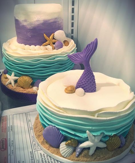 Dive Into 5 Birthday Cake, Dive Into Five Birthday Cake, Simple Mermaid Birthday Cake, Simple Mermaid Cake, Candy Corner Ideas, Fifth Birthday Cake, Cat Cakes, 5th Birthday Cake, Flat Cakes