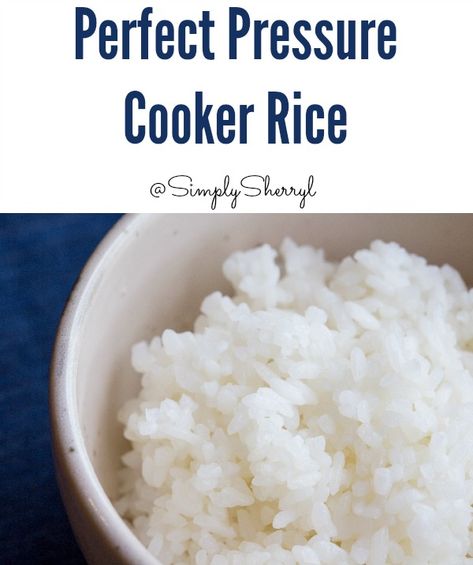 Pot Rice Recipe, Rice In The Instant Pot, Fluffy White Rice, Pressure Cooker Rice, Pressure Cooker Xl, Instant Pot Rice, Power Pressure Cooker, Electric Pressure Cooker Recipes, Rice Recipes For Dinner