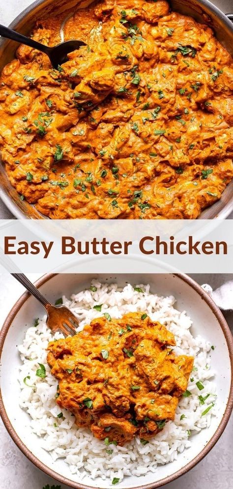 Protein In Chicken, Runner Recipes, Recipe Runner, Easy Butter Chicken, Yogurt Marinade, Gluten Free Main Dishes, Skillet Recipes, Easy Butter, Savory Food