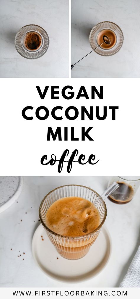 Homemade Coconut Latte Coffee Coconut Milk Recipes, Coconut Milk Coffee Recipes, Easy Coffee Drinks Recipes, Espresso Drink Recipes, Healthy Coffee Drinks, Coconut Latte, Coffee Smoothie Recipes, Tea Lattes, Coffee Coconut