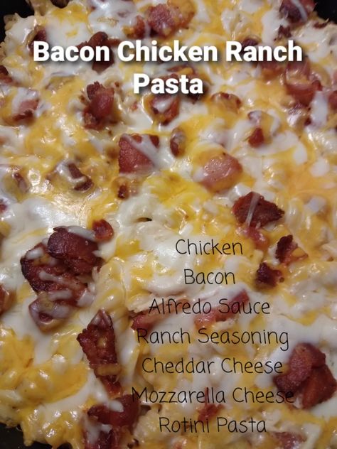 Chicken Bacon Ranch Alfredo Pasta Crockpot, Easy Chicken Bacon Ranch Pasta Casserole, Cheddar Bacon Ranch Chicken Pasta, Chicken Bacon Ranch Alfredo Pasta Bake, Chicken Bacon Ranch Pasta With Cream Cheese, Creamy Bacon Ranch Chicken, Chicken Bacon Ranch Oven, Chicken Bacon Ranch Pasta Stove Top, Chicken Bacon Ranch Pasta Skillet