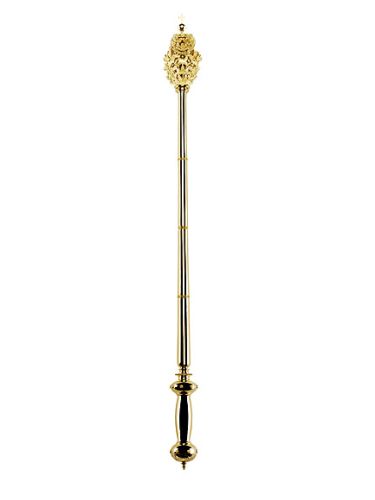 The King's Sceptre The sceptre, an ornamental staff, is a traditional symbol of the king's temporal authority.The Norwegian King's Sceptre was made by goldsmith Erik Adolf Zethelius for the coronation of King Carl Johan in 1818. Wizard Staff, Creative Advertising Design, The Coronation, Drawing Anime Clothes, Fantasy Story, Royal House, Royal Jewels, Magic Carpet, Royal Jewelry