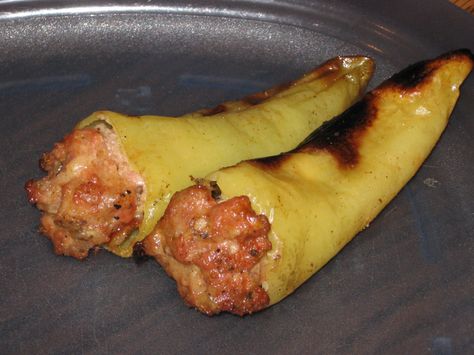 Sausage Stuffed Banana Peppers ~ 2 Ways!! & Acorn Cookies Recipes With Banana Peppers, Sweet Banana Peppers, Hot Banana Peppers, Hot Pepper Recipes, Acorn Cookies, Fennel Sausage, Banana Peppers, Truck Business, Stuffed Banana Peppers