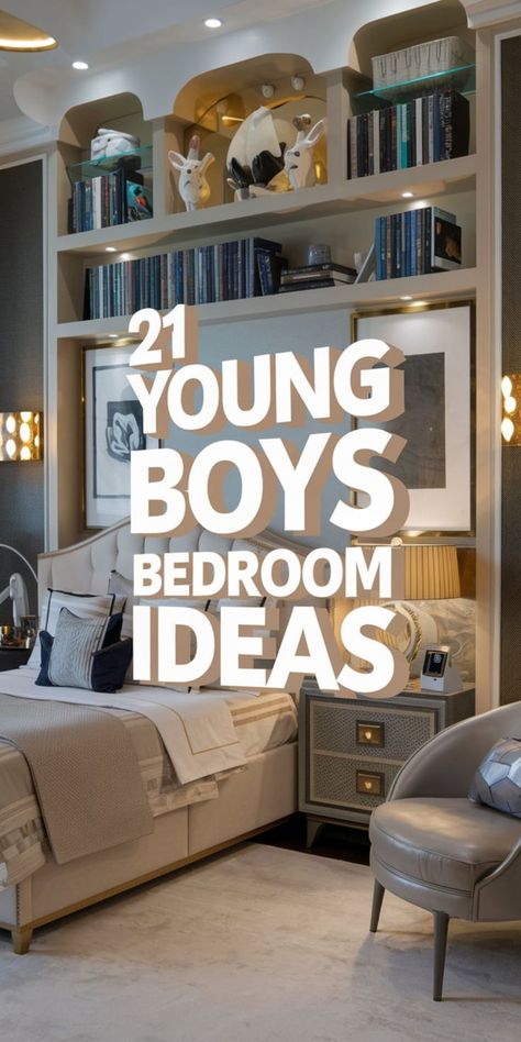 Cozy young boys bedroom ideas with eclectic and inspirational designs. Boys Bedroom Decor Ideas, Soccer Themed Bedroom, Teen Boy Bedroom Ideas, Bedroom Ideas Decor, Toddler Boy Room Decor, Boy Bedroom Ideas