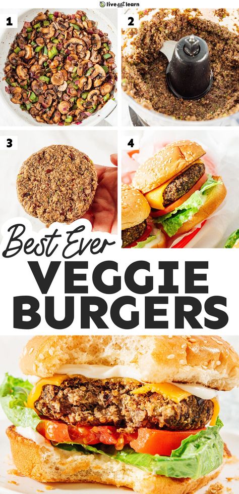 Veggie Burger Recipe Easy, Grillable Veggie Burger, Easy Veggie Burger, Vegan Veggie Burger, Vegetarian Burger Recipe, Meatless Burgers, Vegetable Burger, Best Veggie Burger, Easy Burger Recipe