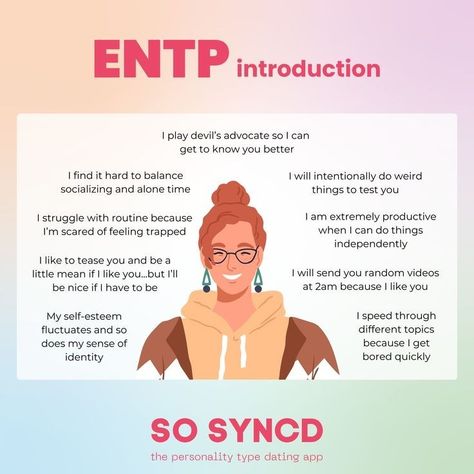 Intp Friendship, Entp Careers, Entp Things, Entp Personality, Perfect Personality, Olivia Core, Entp Personality Type, Let Me Introduce Myself, Meyers Briggs