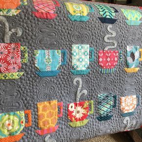 Coffee Quilt, Quilts Ideas, Quilted Table, Scrappy Quilts, Barn Quilts, Mini Quilts, Free Motion Quilting, Quilting Crafts, Applique Quilts