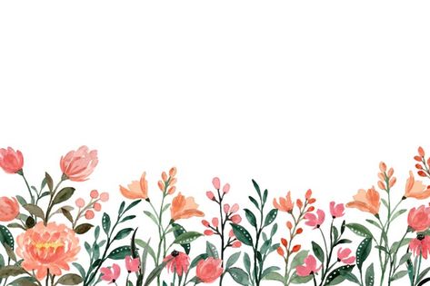 Floral Powerpoint Background, Floral Background Landscape, Floral Cover Photo, Floral Desktop Background, Wild Flower Background, Eid Theme, Flower Garden Drawing, Templates Background, Flower Craft Ideas