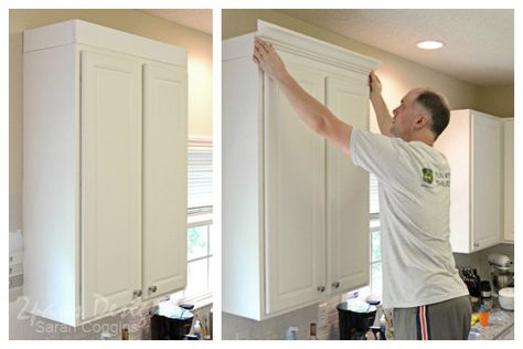 Project Kitchen: Upper Cabinet Moulding - Dry Fit Kitchen Cabinet Crown, Cabinet Moulding, Cabinet Crown Molding, Kitchen Cabinet Molding, Crown Molding Kitchen, Kitchen Cabinet Crown Molding, Kitchen Soffit, Cabinet Molding, Diy Cabinet Doors