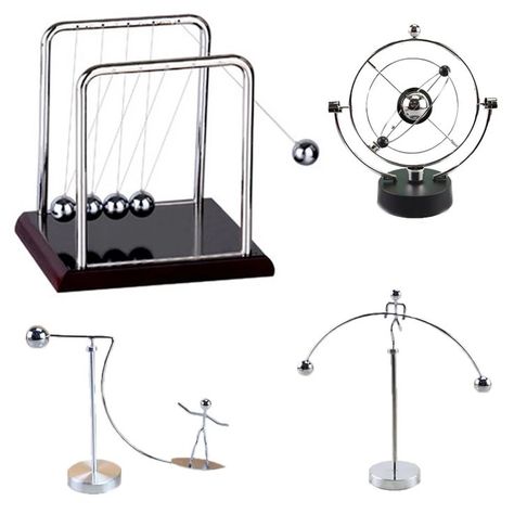 Newtons Cradle, Aesthetic Project, Desk Toy, Fancy Office, Balance Ball, Craft Home, Steel Art, Anime Aesthetic, Home Decorations