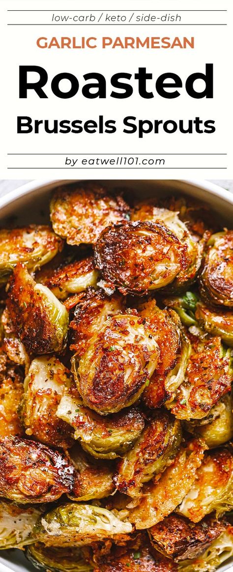 Parmesan Roasted Brussels Sprouts - #brusselssprout #parmesan #recipe #eatwell101 - These parmesan roasted Brussels sprouts make a flavorful and elegant side dish, perfect of a Holiday table - #recipe by #eatwell101® Parmesan Roasted Brussels Sprouts, Kid Dinners, Brussel Sprouts Recipes Easy, Cooking Veggies, Sunday Food, Brussel Sprout Recipes Roasted, Parmesan Recipe, Keto Side, Yummy Dishes