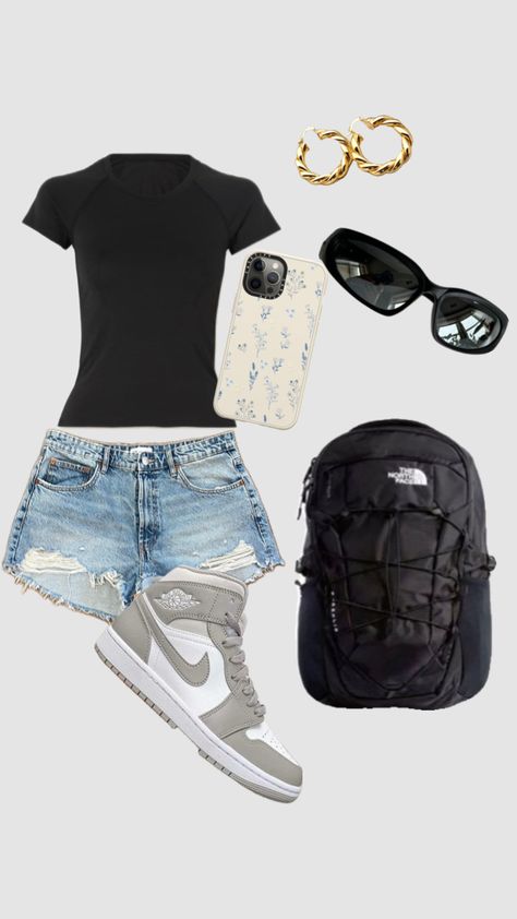 Back to school fit#cute#girly#backtoscool Back To School Outfits 6th Grade, First Day Of School Outfit Shorts, First Day Of School Outfit Middle School, Cute First Day Of School Outfits, School Outfits 7th Grade, Middle School Outfits 6th, School Outfits Middle School, First Day Of School Fits, Cute Middle School Outfits