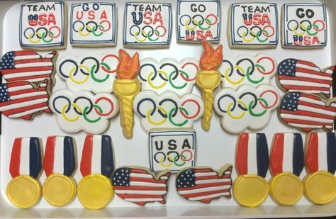 Olympic Games sugar cookies Olympic Cookies Decorated, Olympic Cookies, Fancy Ice, Olympic Theme, Cookie Making, Olympic Party, Baking Inspiration, Olympic Torch, Decorating Cookies