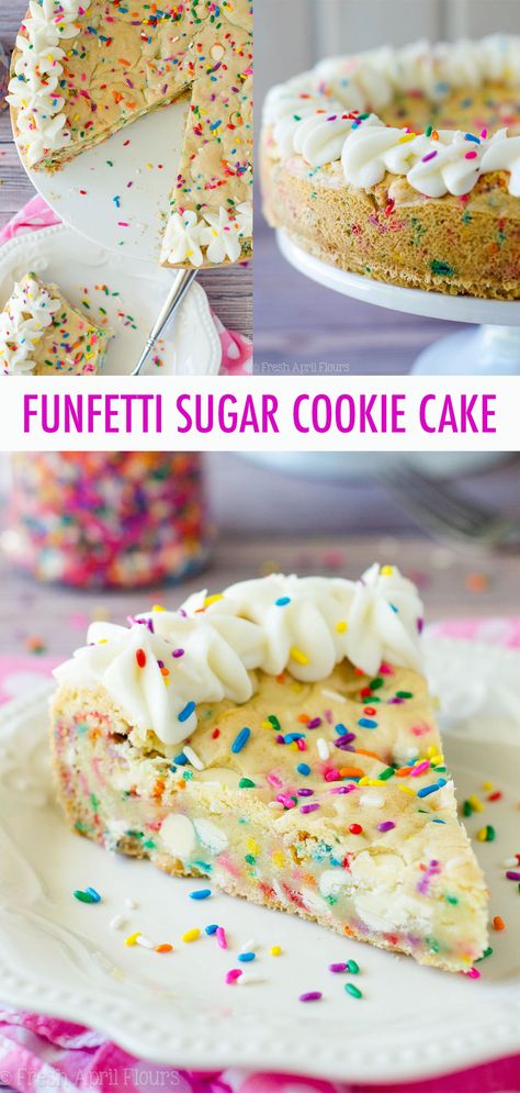 Giant Sugar Cookie, Funfetti Sprinkles, Sugar Cookie Cake Recipe, Sugar Cookie Cake, Valentines Recipes, Oatmeal Raisin Cookies Chewy, Sugar Cookie Cakes, Cookie Cake Recipe, Spicy Food