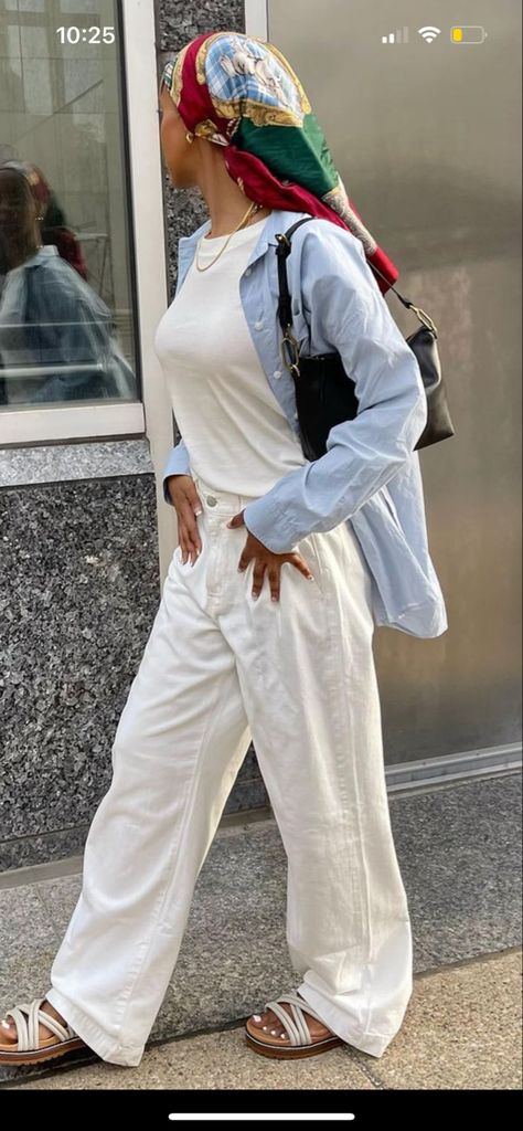 Linen Set Outfit Hijab, Outfit Ideas Vacation Casual, Greece Modest Outfits, Greece Outfit Ideas Modest, Morroco Outfit Summer, Halal Vacation Outfits, Modest Fashion Summer Muslim, Dubai Aesthetic Outfits Modest, Hijab Styles Summer