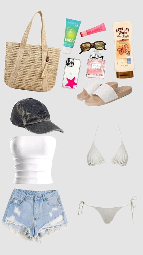 beach day #beach #beachday #beachfit #outfit #oufitideas #outfitcheck Floating The River Outfits Summer, Cute Fits For Summer, Pool Day Outfit, Beach Day Outfit, River Outfit, Casual Beach Outfit, Fits For Summer, Beach Fits, Vacay Outfits