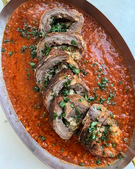 Braciole Recipe (with Easy Tomato Sauce) | Kitchn Popeyes Menu, Braciole Recipe, Perfect French Toast, Steak Wraps, Easy Tomato Sauce, Italian Family, Easy Italian, Flank Steak, Reduce Food Waste