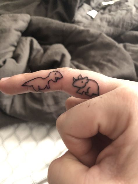 Dinosaur finger tattoo Dinosaur Finger Tattoo, Floral Tattoo Sleeve, Finger Tattoo, Tattoo Sleeve, Finger Tattoos, Sleeve Tattoos, Flower Tattoo, Piercings, Tattoos