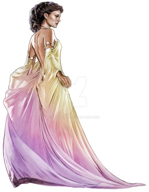 Star Wars Padme Amidala, Star Wars Padme, Star Wars Fashion, Padme Amidala, Star Wars Fan Art, Rainbow Dress, Star Wars Fandom, Star Wars Universe, Star Wars Art