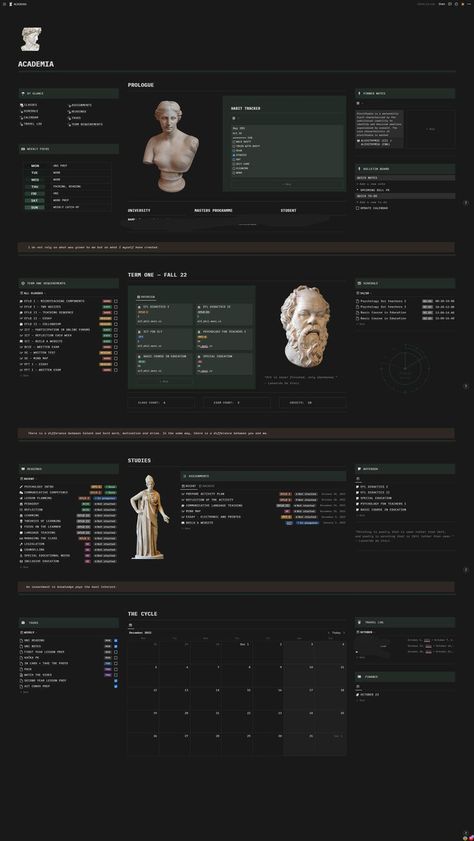 Dark Mode Notion Ideas, Notion Banner Dark Academia, Notion Icons Dark Academia, Dark Academia Fonts Google Docs, Notion Dark Mode Templates, Notion Template Ideas Dark Academia, Notion Set Up Ideas, Notion Template Ideas For Students Dark, Notion Dark Theme