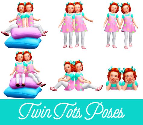 Twins Posing, Toddler Poses, Sims Baby, Twin Toddlers, Tumblr Sims 4, Sims 4 Gameplay, Couple Pose, Sims 4 Toddler, Baby Poses