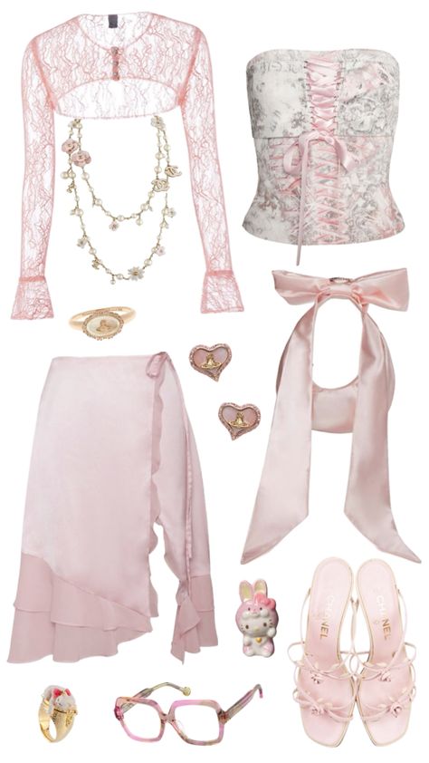 #summeroutfit #outfitideas #coquetteaesthetic #balletcore #outfitinspo #fashioninspo #himekajioutfits #barbiesummer #pinkaesthetic #pinkoutfit #preppyoutfit #summerdress #dresstoimpress #chanel Balletcore Outfits, Outfits Gorditas, Dressy Casual Outfits, Fasion Outfits, Kawaii Fashion Outfits, Kpop Fashion Outfits, Really Cute Outfits, Cute Summer Outfits, Pink Outfit