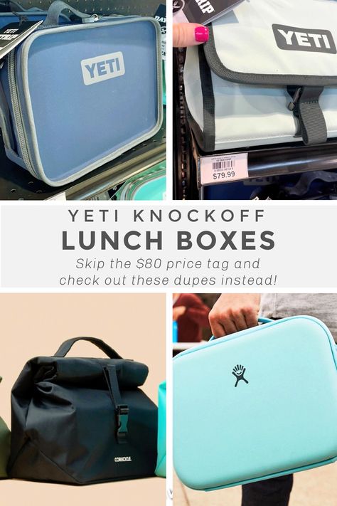 Looking for the best lunch boxes that are similar to YETI without the same price tag? Read our list to find out our top picks! #yeti #yetidupes #lunchbox #bestlunchboxes #backtoschool #schoolsupplies #schoolsale Yeti Lunch Boxes, Lunchbox For Adults, Lunch Cooler Bag, Best Lunch Box For Adults, Lunch Bags For Adults, Yeti Lunch Bag, Lunch Box For High School, Best Lunch Boxes For Women, Lunch Box Ideas For Adults Men