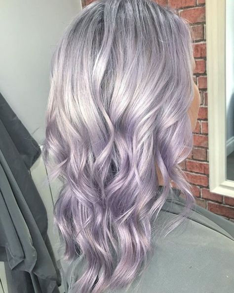 Lavender Ice Hair Color, Lilac Silver Hair, Pastel Lavender Hair, Silver Lavender Hair, Lavender Grey Hair, Purple Blonde Hair, Purple Grey Hair, Pastel Blonde, Pastel Purple Hair