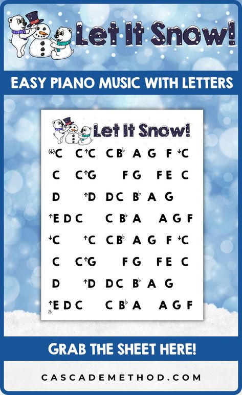 Easy Piano Pieces, Piano Music With Letters, Christmas Piano Sheet Music, December Lessons, Piano Pieces, Best Christmas Songs, Music Letters, Christmas Piano, Getting Played