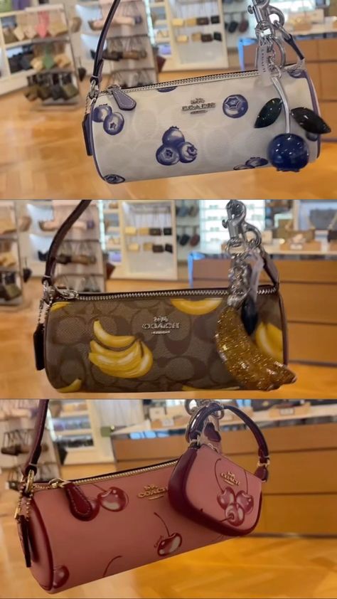 Fruit Coach Bag, Coach Fruit Collection, Coach Fruit Bag, Purse Bookbag, Purses Aesthetic, Tas Lv, Coach Purses Outlet, Fruit Bag, Multi Colored Bag